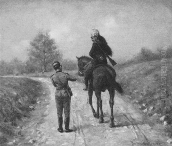 Soldiers Conversing - view 1