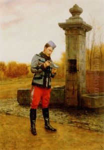 News From Home by Etienne Prosper Berne-Bellecour