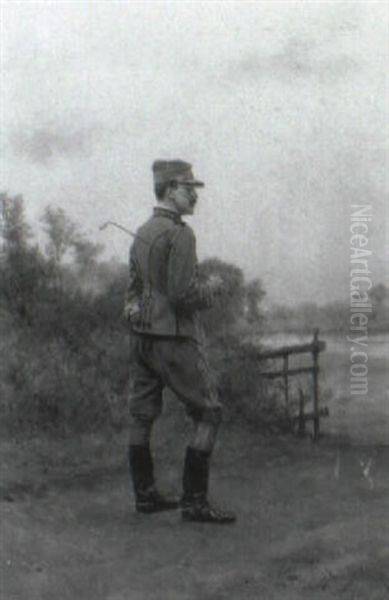 Soldier At Rest By A Green Meadow - view 1