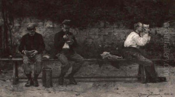 Soldiers On A Bench - view 1