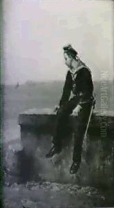Sailor By The Sea by Etienne Prosper Berne-Bellecour