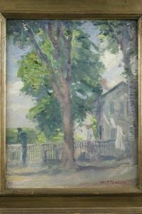 Impressionist View Of Small Towns Treet by Louis Frederick Berneker