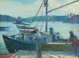 Preparing To Sail by Louis Frederick Berneker