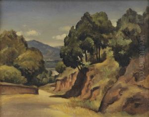 Track Running Through A Wooded Landscape by Lord Berners