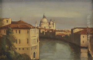 View Of Venice Looking Towards The Basilica Of Santa Maria Della Salute From The Grand Canal by Lord Berners