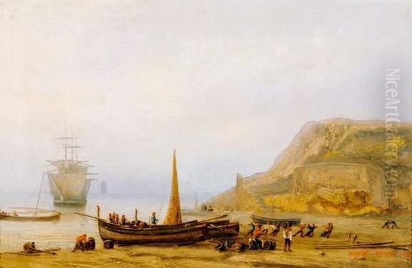 Pecheurs Et Barques, Rivage Du Midi - view 1
