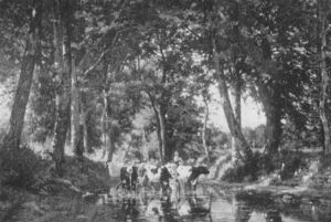 Fording The Stream by Camille Bernier