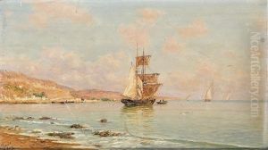 Vista De La Bahia De Malaga by Enrique Florido Bernils