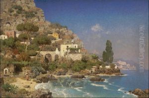 A View Of The Amalfi Coast by Edmund Berninger