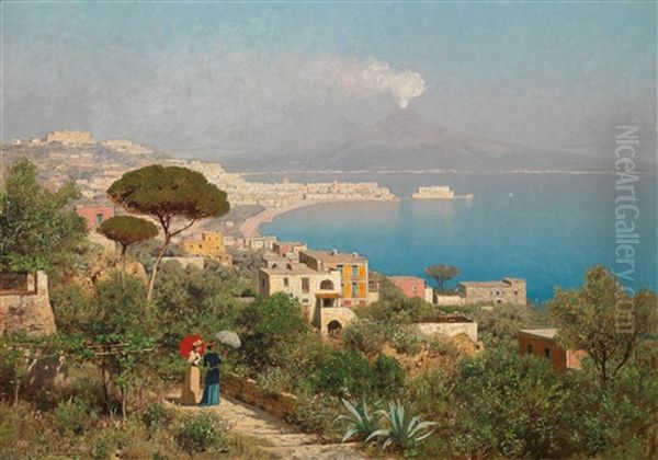 View From Posilippo To The Bay Of Naples And Vesuvius - view 1
