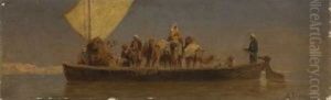 Nilfahre Mit Beduinen Und Kamelen by Edmund Berninger
