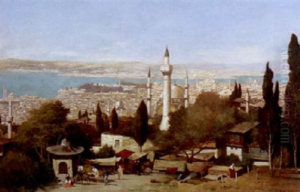 Constantinople From Above The Sulemaniye Mosque - view 1