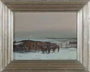 Bunk House, Taos, Nm by Oscar Edmund Berninghaus