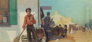 Frontier Country Store - Grover Cleveland by Oscar Edmund Berninghaus