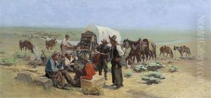Cowboy Mess Camp by Oscar Edmund Berninghaus
