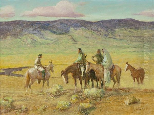 Pueblo Indians On Their Reservation - view 1