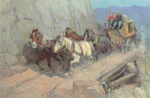 Taos Stage by Oscar Edmund Berninghaus