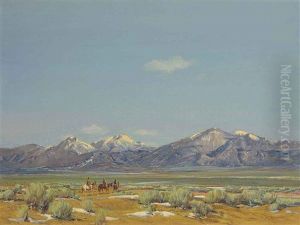 A Field In Taos by Oscar Edmund Berninghaus