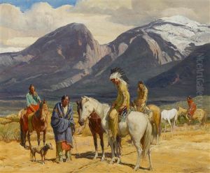 Tracks On The Trail by Oscar Edmund Berninghaus