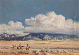 Storm Clouds Over Taos Mountain by Oscar Edmund Berninghaus