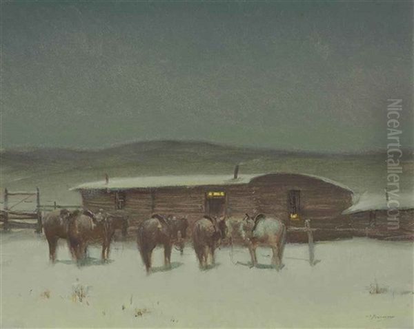 A Poker Game In The Bunkhouse - view 1