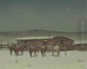 A Poker Game In The Bunkhouse