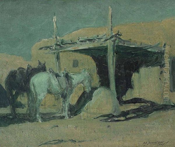 Horses Hitched - view 1