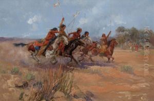 Frolic On The Plains by Oscar Edmund Berninghaus