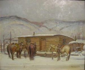 Cabin In The Mountains by Oscar Edmund Berninghaus