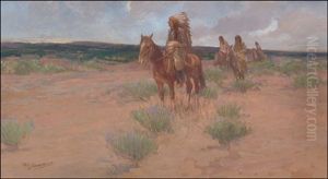 Return To Camp by Oscar Edmund Berninghaus