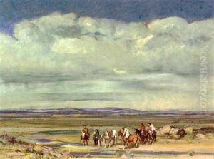 Stream In The Desert by Oscar Edmund Berninghaus