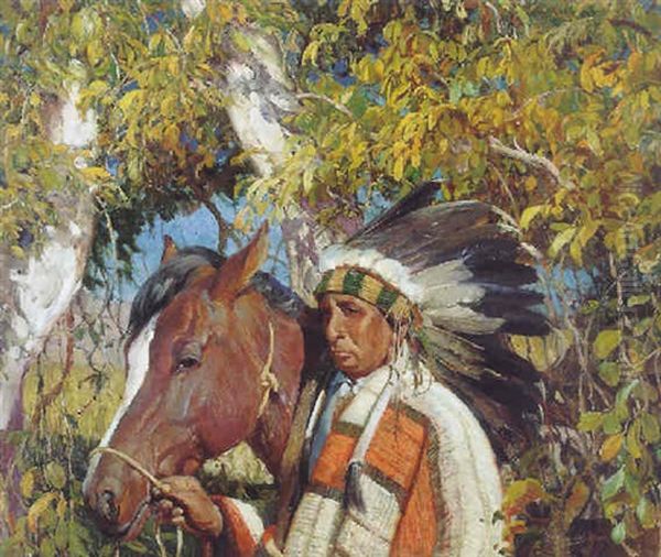 Indian Chief And Pony - view 1