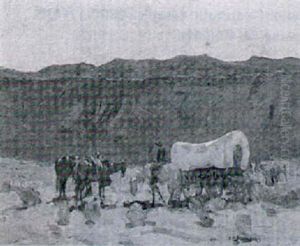 Cowboy Scene by Oscar Edmund Berninghaus