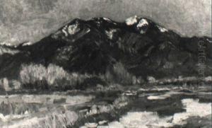 Sangre De Cristo Mountains, Taos by Oscar Edmund Berninghaus