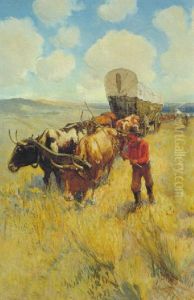 Wagon Train by Oscar Edmund Berninghaus