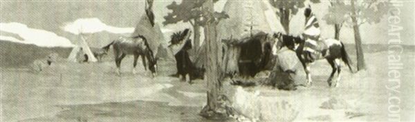 Indian Encampment - view 1