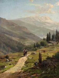 Bauernpaar Auf Sommerlicher Alm