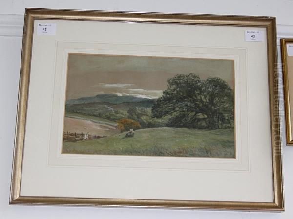 Hilly Landscape With Seated Figure - view 1