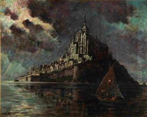 Les Amoureux Du Mont Saint Michel by Louis Beroud