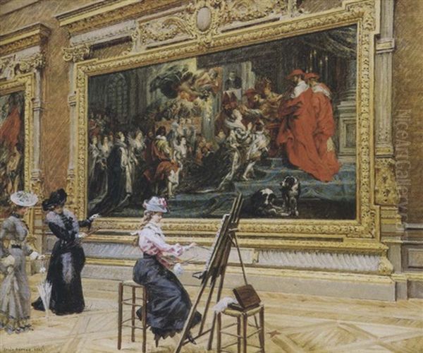 The Ernest Pupil In The Rubens Room, Louvre, Paris - view 1