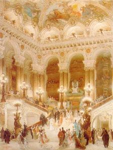 Le Foyer De L'opera Garnier, Paris by Louis Beroud