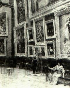 Interieur Du Louvre by Louis Beroud