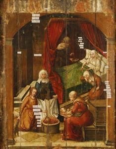 Nacimiento De La Virgen by Pedro Berruguete