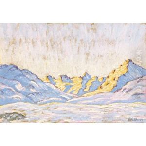 Winterlandschft (berninapass) (winter Landscape (pass Of Bernina)) by Peter Robert Berry