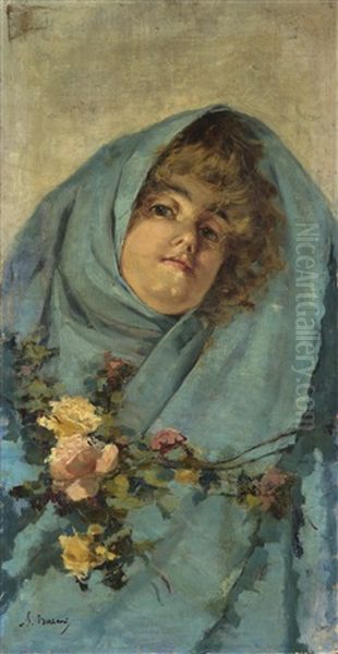 Ritratto Di Fanciulla Con Velo E Rose - view 1