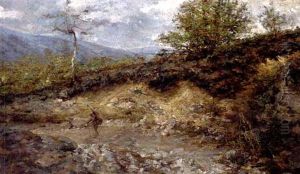 A Figure In A Mountain Landscape (+ Another Similar; Pair) by Stefano Bersani