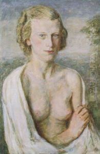 Weiblicher Halbakt by Edoardo Berta