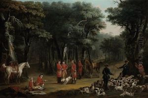The Hunting Party Of Louis-philippe I, Duc D'orleans, In The Ile-de-france by Jacques Bertaux