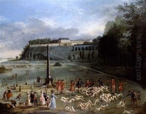 After The Stag Hunt by Jacques Bertaux