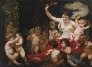 La Folie Et Les Jeux Enfantins by Hippolyte-Dominique Berteaux